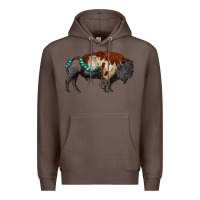 Coffee gemstone bison Premium Hoodie - RanaPortraitStore