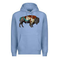 Colony Blue gemstone bison Premium Hoodie - RanaPortraitStore