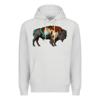 Dove Grey gemstone bison Premium Hoodie - RanaPortraitStore
