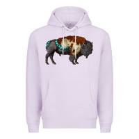 Lilac gemstone bison Premium Hoodie - RanaPortraitStore