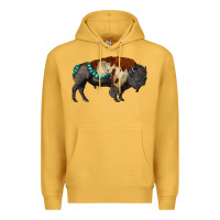 Mustard gemstone bison Premium Hoodie - RanaPortraitStore
