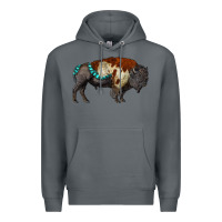 Rock gemstone bison Premium Hoodie - RanaPortraitStore
