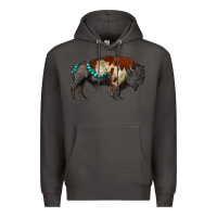 Smoke gemstone bison Premium Hoodie - RanaPortraitStore