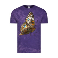 Cloud Purple Flying Common Buckeye Butterfly Vintage Tee - LillyAllenDesigns