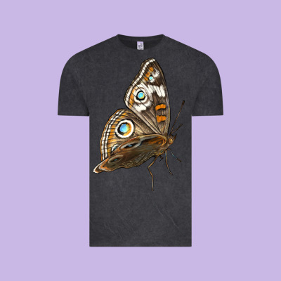 Flying Common Buckeye Butterfly Vintage Tee Designed By Lillyallendesigns