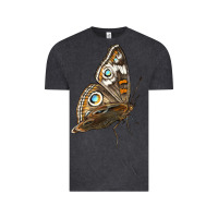 Vintage Black Flying Common Buckeye Butterfly Vintage Tee - LillyAllenDesigns