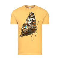 Vintage Mustard Flying Common Buckeye Butterfly Vintage Tee - LillyAllenDesigns