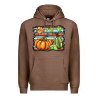 Chestnut fall pumpkin  background Premium Hoodie - BarkalooDesign