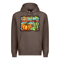 Coffee fall pumpkin  background Premium Hoodie - BarkalooDesign