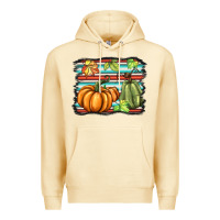 Pina Colada fall pumpkin  background Premium Hoodie - BarkalooDesign