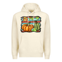 Sandshell fall pumpkin  background Premium Hoodie - BarkalooDesign