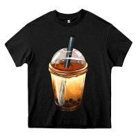 Black Bobba cup Heavy Core Tee - FaDigitalArtStudio