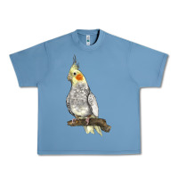 Pebble Blue Cocktail Parrot Urban Heavy Tee - LillyAllenDesigns