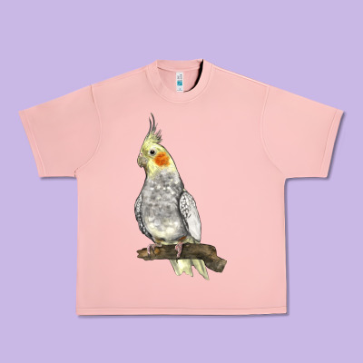 Cocktail Parrot Urban Heavy Tee Designed By Lillyallendesigns