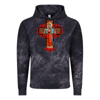 Cloud Black lady of guadalupe rose cross, Vintage Hoodie - BarkalooDesign