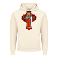 Vintage Artic lady of guadalupe rose cross, Vintage Hoodie - BarkalooDesign