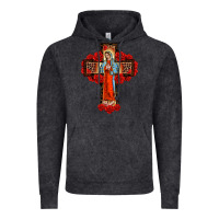 Vintage Black lady of guadalupe rose cross, Vintage Hoodie - BarkalooDesign