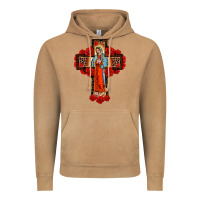 Vintage Camel lady of guadalupe rose cross, Vintage Hoodie - BarkalooDesign