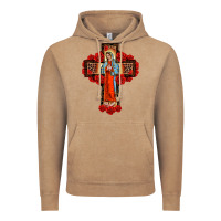 Lady Of Guadalupe Rose Cross, Vintage Hoodie | Teevron