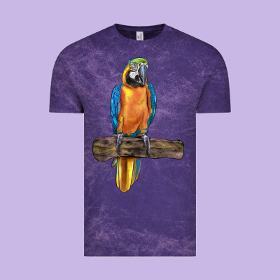 Blue Throated Macaw Vintage Tee Designed By Lillyallendesigns