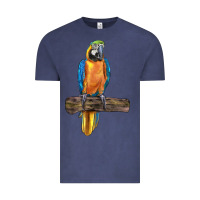 Vintage Denim blue throated macaw Vintage Tee - LillyAllenDesigns