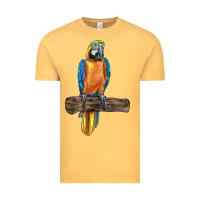 Vintage Mustard blue throated macaw Vintage Tee - LillyAllenDesigns