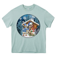 Arona Winter Farm Animals Heavy Core Tee - FaDigitalArtStudio
