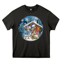 Asphalt Winter Farm Animals Heavy Core Tee - FaDigitalArtStudio