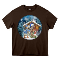 Winter Farm Animals Heavy Core Tee | Teevron