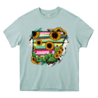 Arona Arkansas Map Sunflower Cactus Serape Heavy Core Tee - RanaPortraitStore
