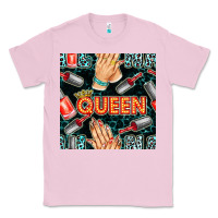 Bubblegum Pink nail queen hand and polish with lights and leopard seamless pattern bb Classic Tee - BundleAndBundleShop