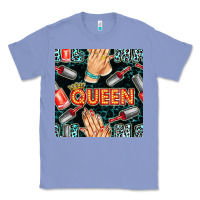 Colony Blue nail queen hand and polish with lights and leopard seamless pattern bb Classic Tee - BundleAndBundleShop