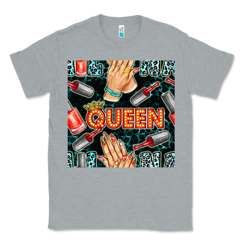 Nail Queen Hand And Polish With Lights And Leopard Seamless Pattern Bb Classic Tee by BundleAndBundleShop | Teevron