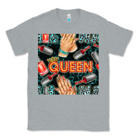 Heather Grey nail queen hand and polish with lights and leopard seamless pattern bb Classic Tee - BundleAndBundleShop