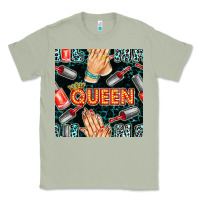 Matcha nail queen hand and polish with lights and leopard seamless pattern bb Classic Tee - BundleAndBundleShop