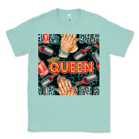 Seafoam nail queen hand and polish with lights and leopard seamless pattern bb Classic Tee - BundleAndBundleShop