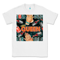 White nail queen hand and polish with lights and leopard seamless pattern bb Classic Tee - BundleAndBundleShop