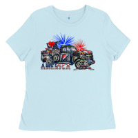 Baby Blue america Ladies Tee - SublimationCraftShop