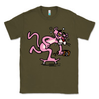 Army Green pink panther Classic Tee - linhVisuals
