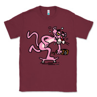 Burgundy pink panther Classic Tee - linhVisuals