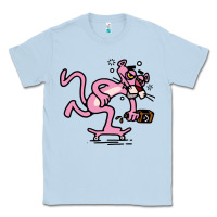 Dusty Blue pink panther Classic Tee - linhVisuals