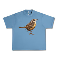 Pebble Blue Ccarolina Wren Urban Heavy Tee - LillyAllenDesigns