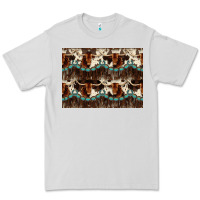 Dove Grey Longhorn Cow Pattern Premium Tee - CowhideDigitalArt