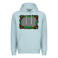 Blue Mist christmas black and white background Premium Hoodie - BarkalooDesign
