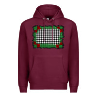 Burgundy christmas black and white background Premium Hoodie - BarkalooDesign