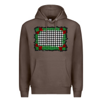 Coffee christmas black and white background Premium Hoodie - BarkalooDesign