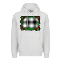 Dove Grey christmas black and white background Premium Hoodie - BarkalooDesign