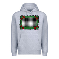 Heather Grey christmas black and white background Premium Hoodie - BarkalooDesign
