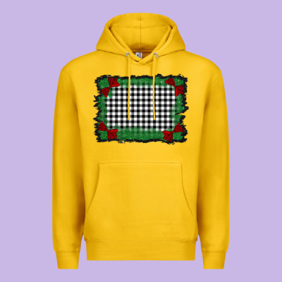 Christmas Black And White Background Premium Hoodie Designed By Barkaloodesign
