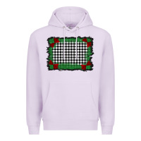 Lilac christmas black and white background Premium Hoodie - BarkalooDesign